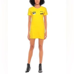 NWT CHIARA FERRAGNI
Woman Mini Dress Yellow Size S‎ Cotton